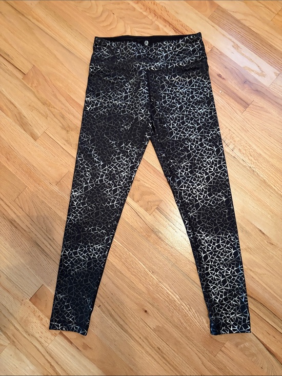 90 Degree By Reflex Pants - Black & Silver Geometric Print Leggings 90 degrees. Like New. Size Small
